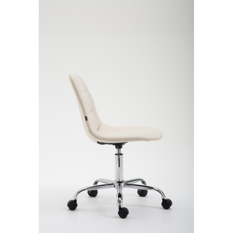 Chaise de bureau Reims en tissu crème