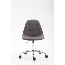 Chaise de bureau Reims en tissu gris foncé