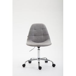Chaise de bureau Reims en tissu gris