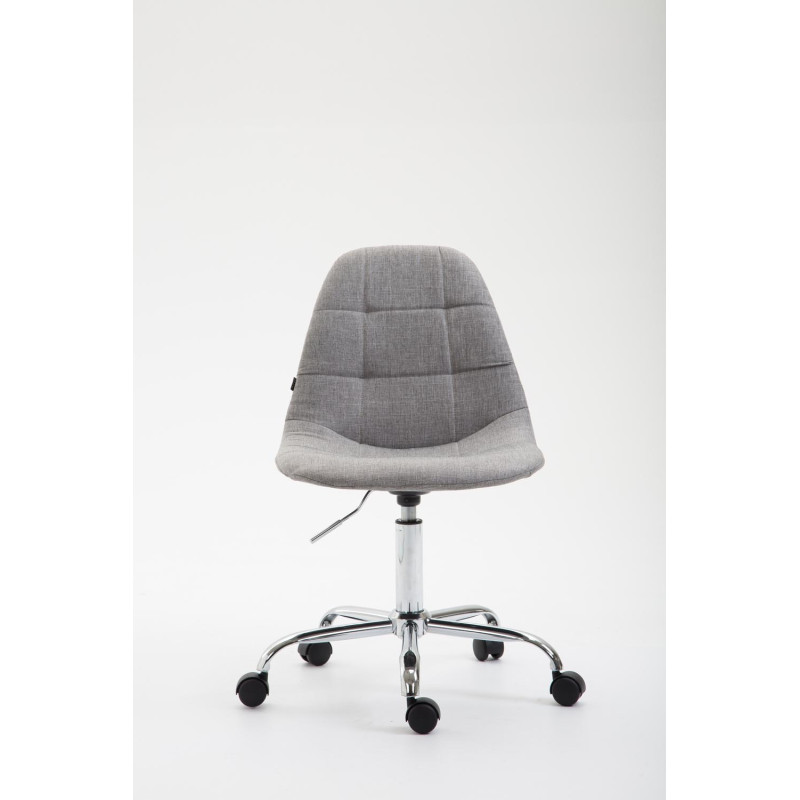 Chaise de bureau Reims en tissu gris