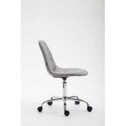 Chaise de bureau Reims en tissu gris