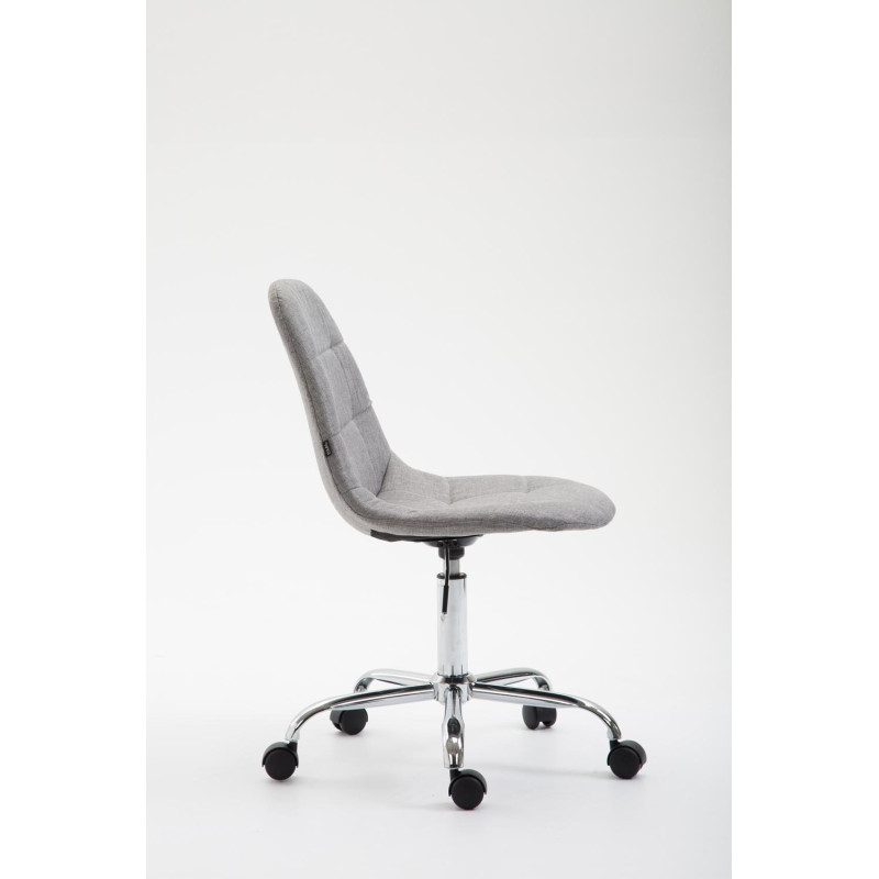 Chaise de bureau Reims en tissu gris