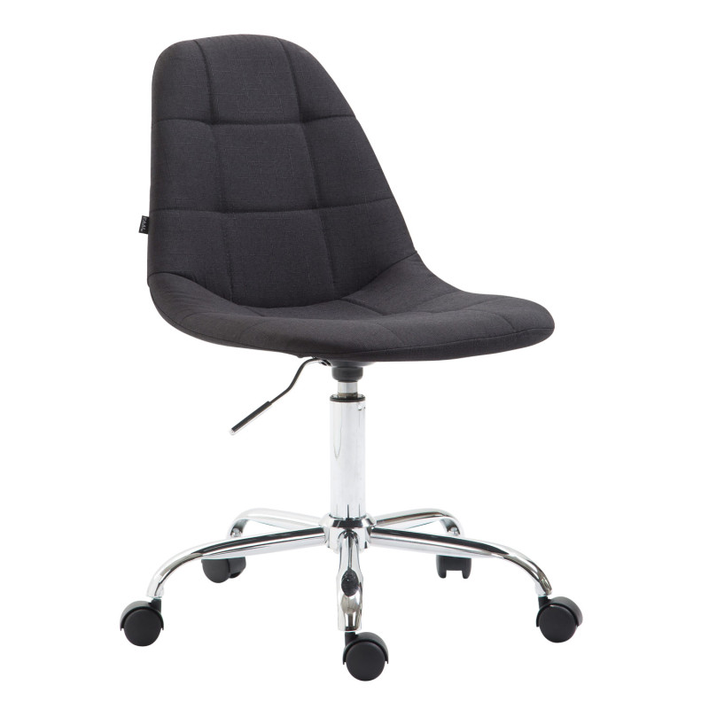 Chaise de bureau Reims en tissu noir