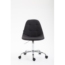 Chaise de bureau Reims en tissu noir