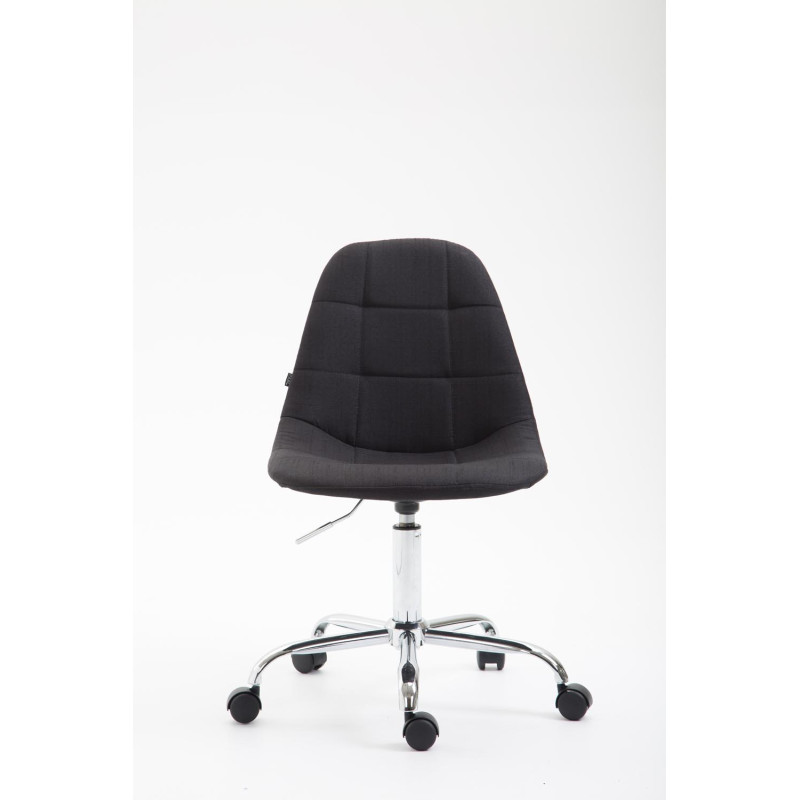Chaise de bureau Reims en tissu noir