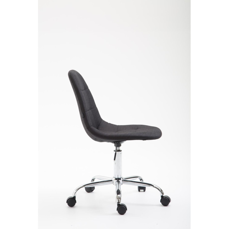Chaise de bureau Reims en tissu noir