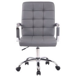 Chaise de bureau Deli PRO simili cuir gris