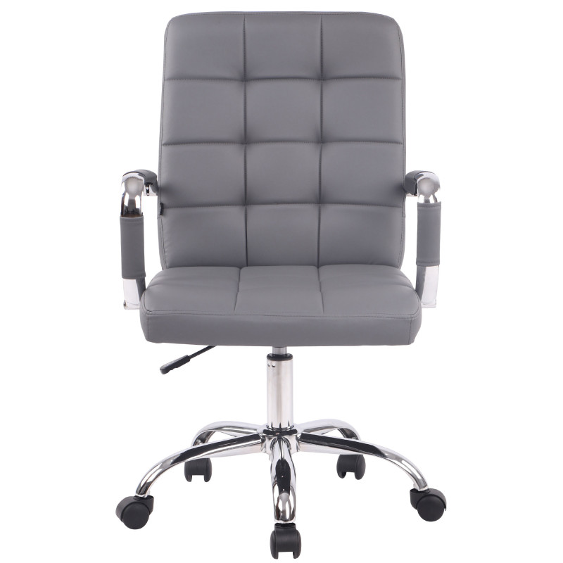Chaise de bureau Deli PRO simili cuir gris