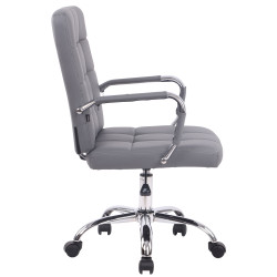 Chaise de bureau Deli PRO simili cuir gris