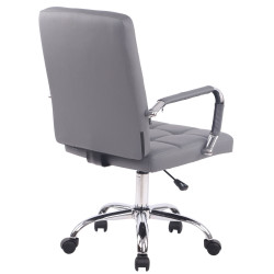 Chaise de bureau Deli PRO simili cuir gris