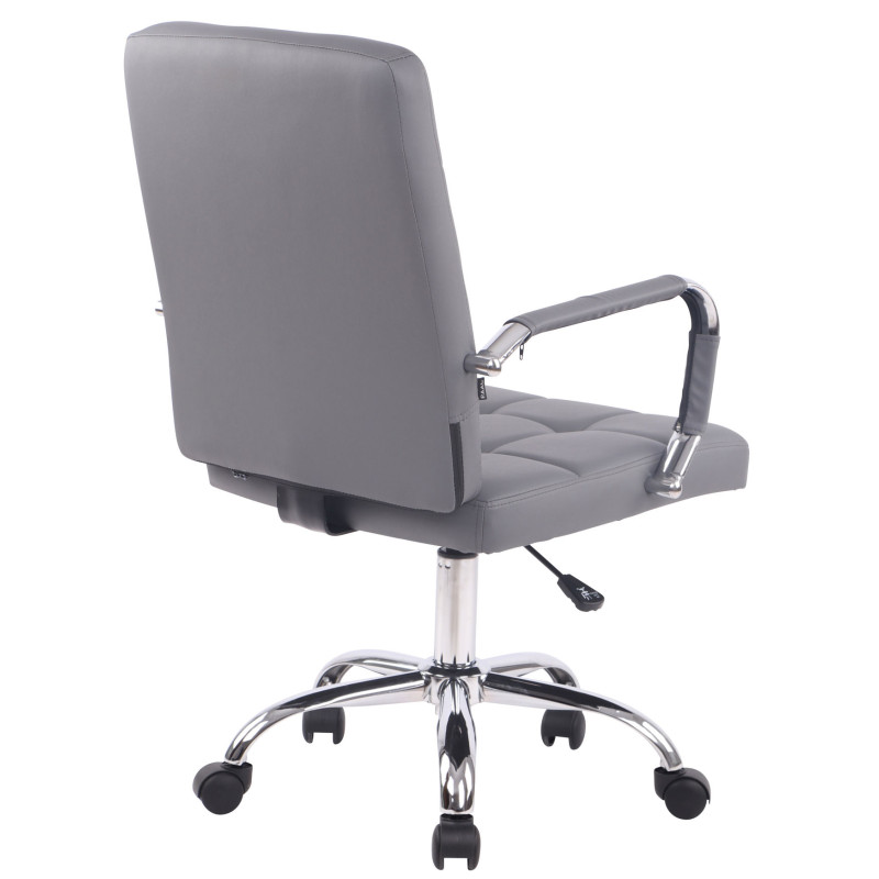 Chaise de bureau Deli PRO simili cuir gris