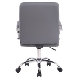 Chaise de bureau Deli PRO simili cuir gris