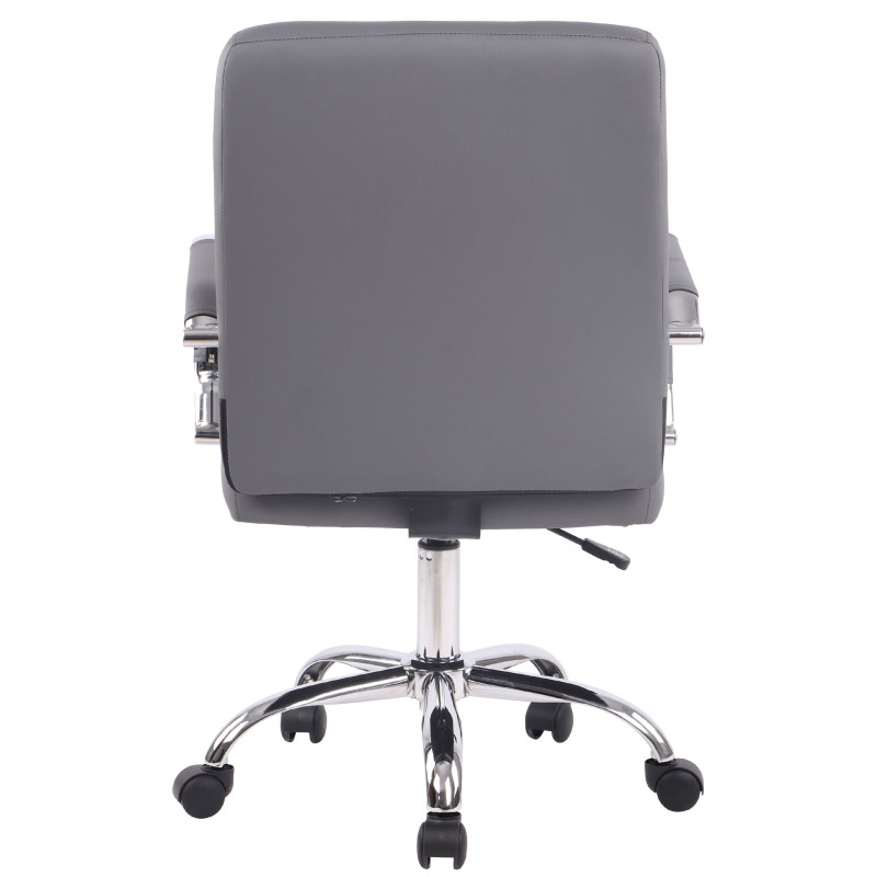 Chaise de bureau Deli PRO simili cuir gris