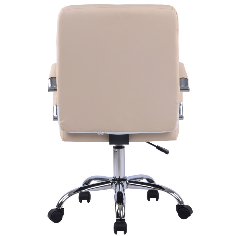 Chaise de bureau Deli PRO simili cuir crème