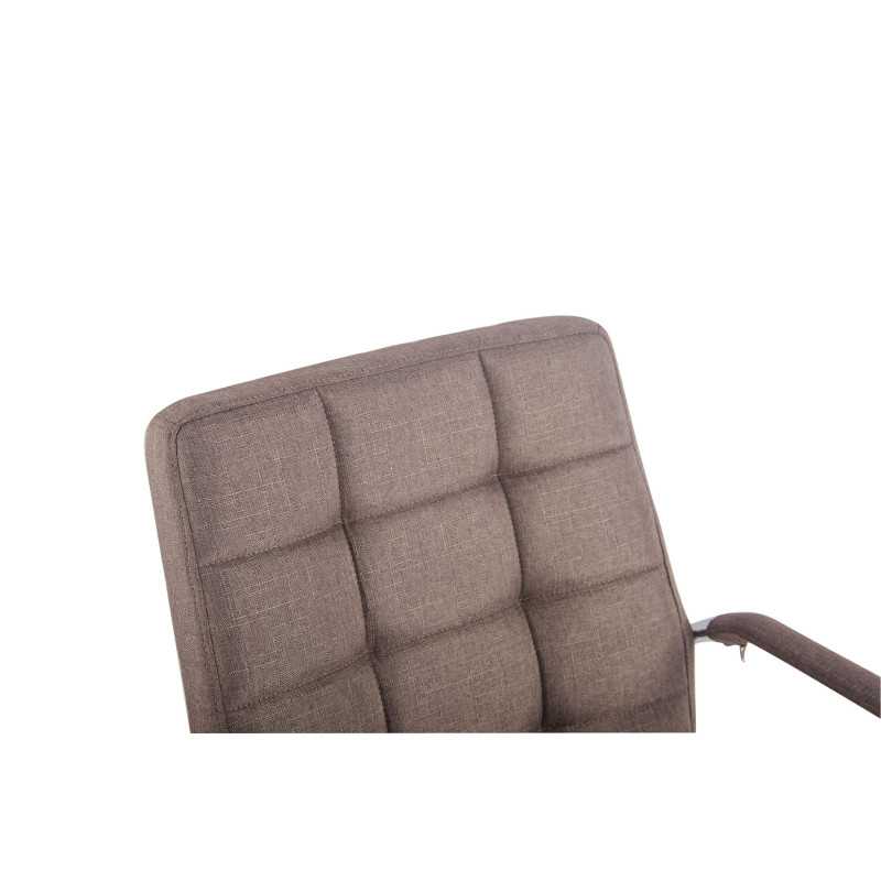 Chaise de bureau en tissu Deli taupe