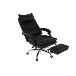 Chaise de bureau Power en cuir artificiel noir