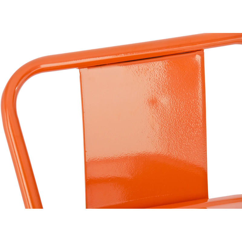 Juego de 4 taburetes de bar Mason, color naranja