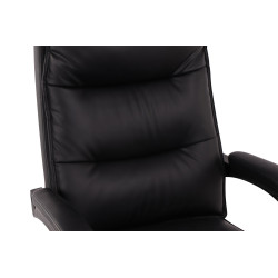 Chaise de bureau Power en cuir artificiel noir