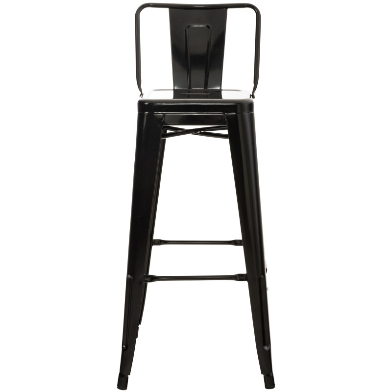 Set di 4 sgabelli da bar Mason, neri