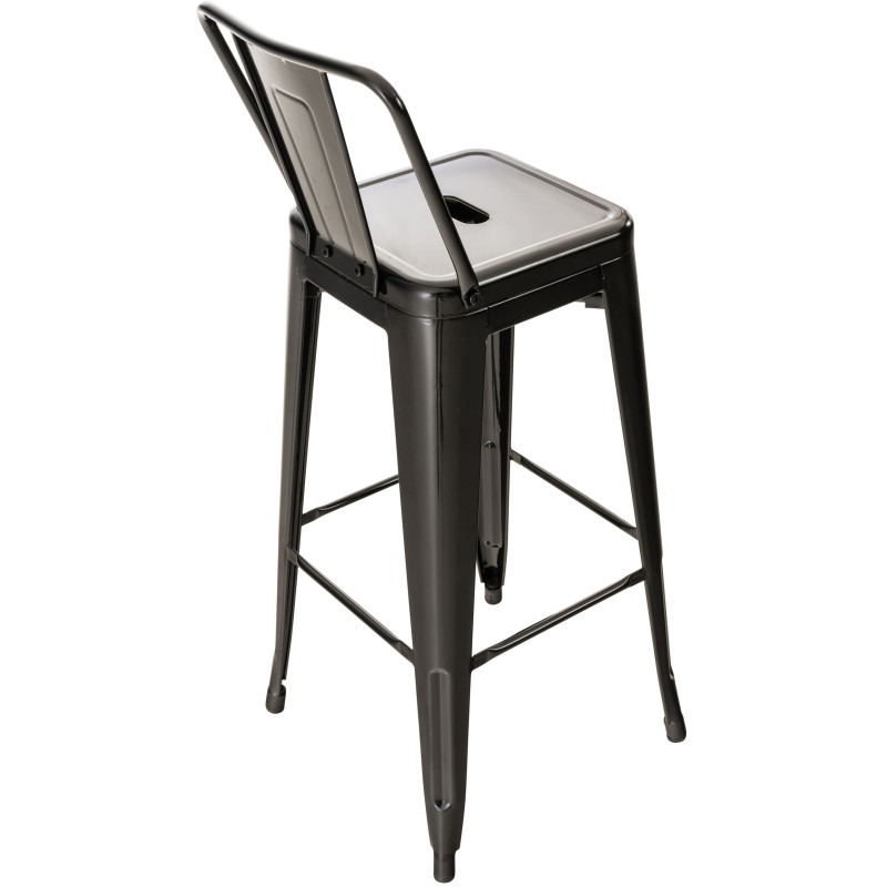 Ensemble de 4 tabourets de bar Mason, noirs