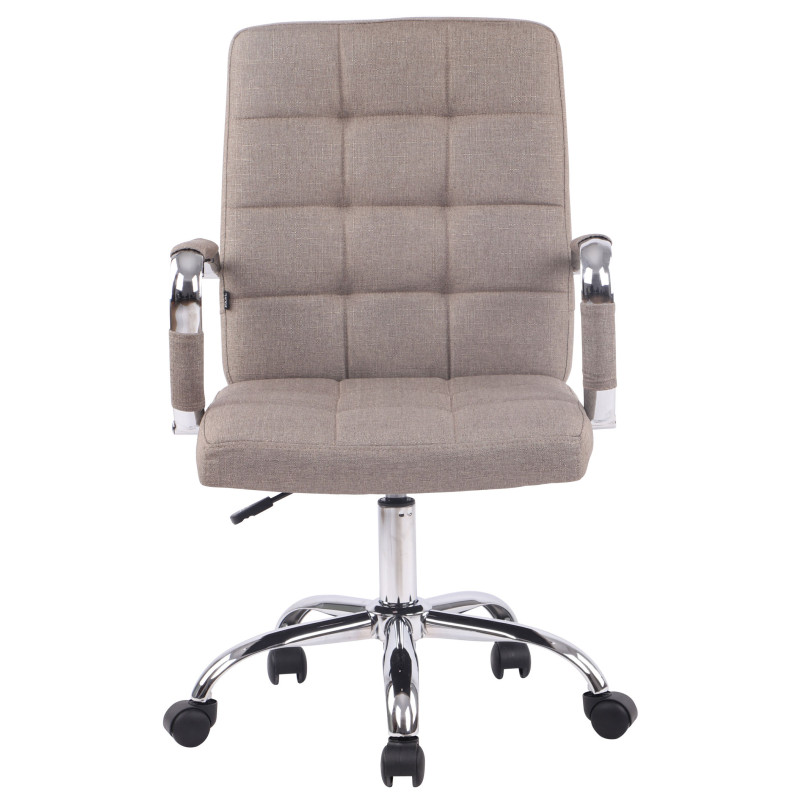 Chaise de bureau Deli PRO en tissu taupe