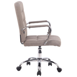 Chaise de bureau Deli PRO en tissu taupe