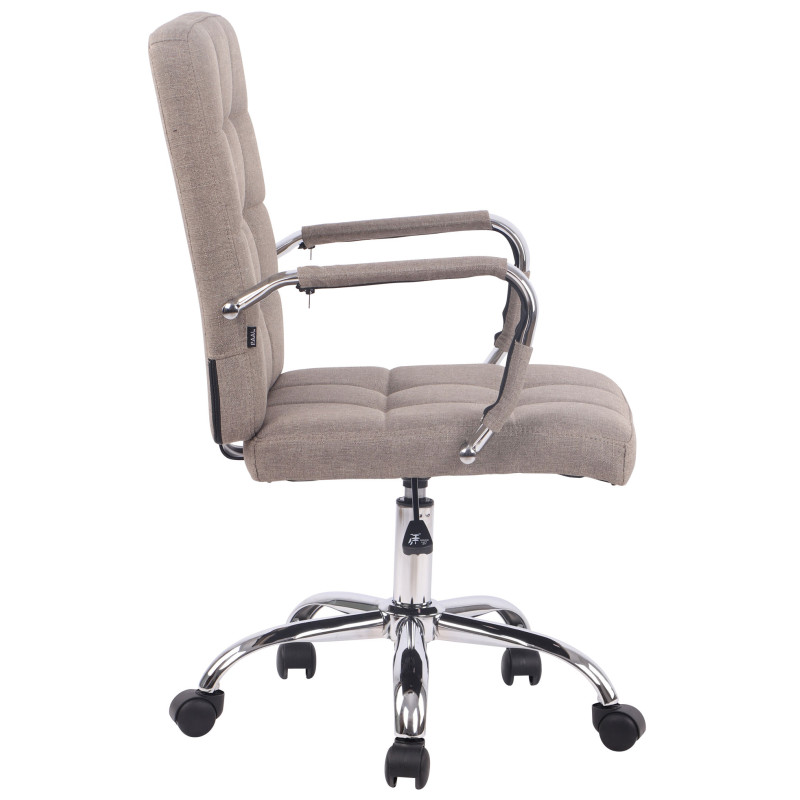 Chaise de bureau Deli PRO en tissu taupe