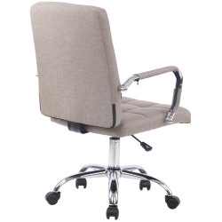 Chaise de bureau Deli PRO en tissu taupe