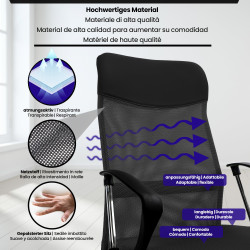 Chaise de bureau Washington noir