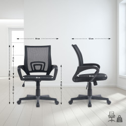 Chaise de bureau Genius noir