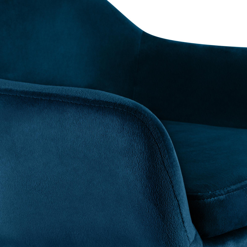 Ensemble de 2 tabourets de bar Grant en velours bleu