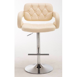 Conjunto de 2 banquetas de bar Dublin C, cor creme.