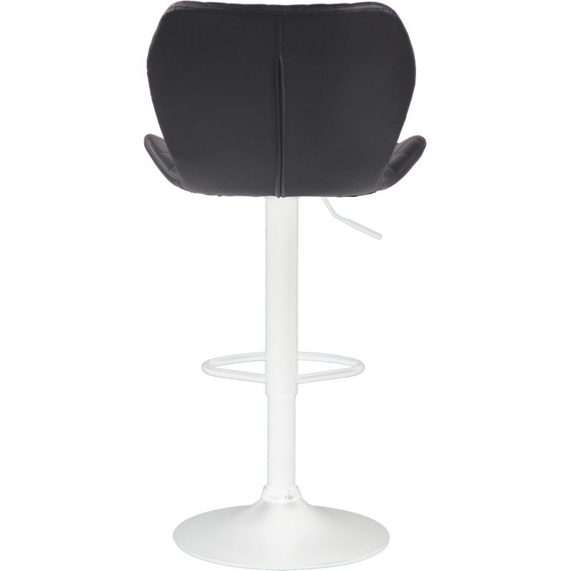 Sgabello da bar in sughero similpelle bianco nero