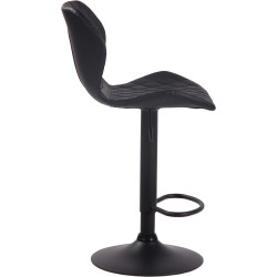 Sgabello da bar in sughero similpelle nero nero