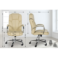 Chaise de bureau BIG Xanthos crème