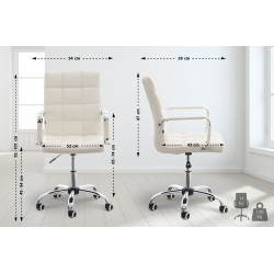 Chaise de bureau Deli V2 blanc