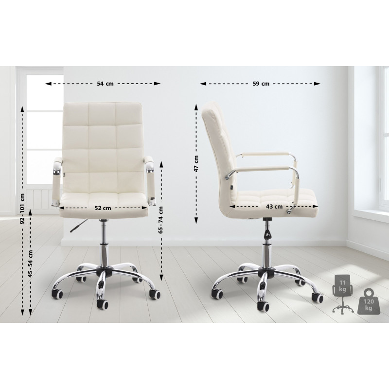 Chaise de bureau Deli V2 blanc