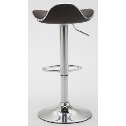 Ensemble de 2 tabourets de bar Shanghai en tissu gris foncé