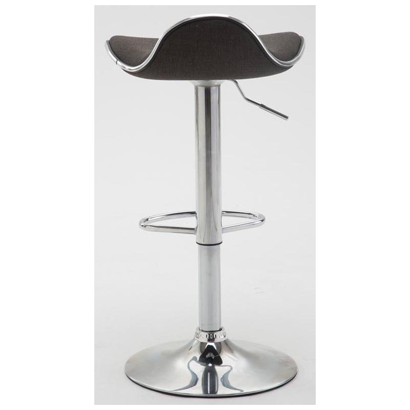 Conjunto de 2 banquetas de bar em tecido Shanghai C cinza escuro