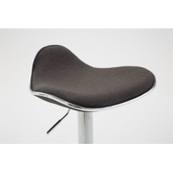 Ensemble de 2 tabourets de bar Shanghai en tissu gris foncé