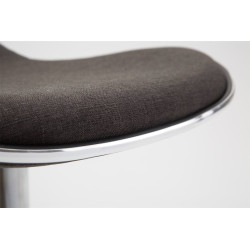 Ensemble de 2 tabourets de bar Shanghai en tissu gris foncé