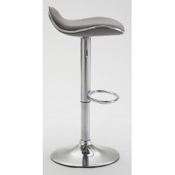 Conjunto de 2 banquetas de bar em tecido Shanghai C cinza claro