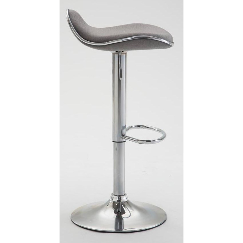 Ensemble de 2 tabourets de bar Shanghai en tissu gris clair