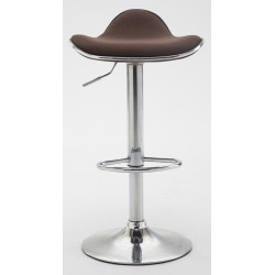 Ensemble de 2 tabourets de bar Shanghai en tissu marron C