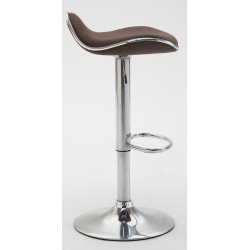 Ensemble de 2 tabourets de bar Shanghai en tissu marron C