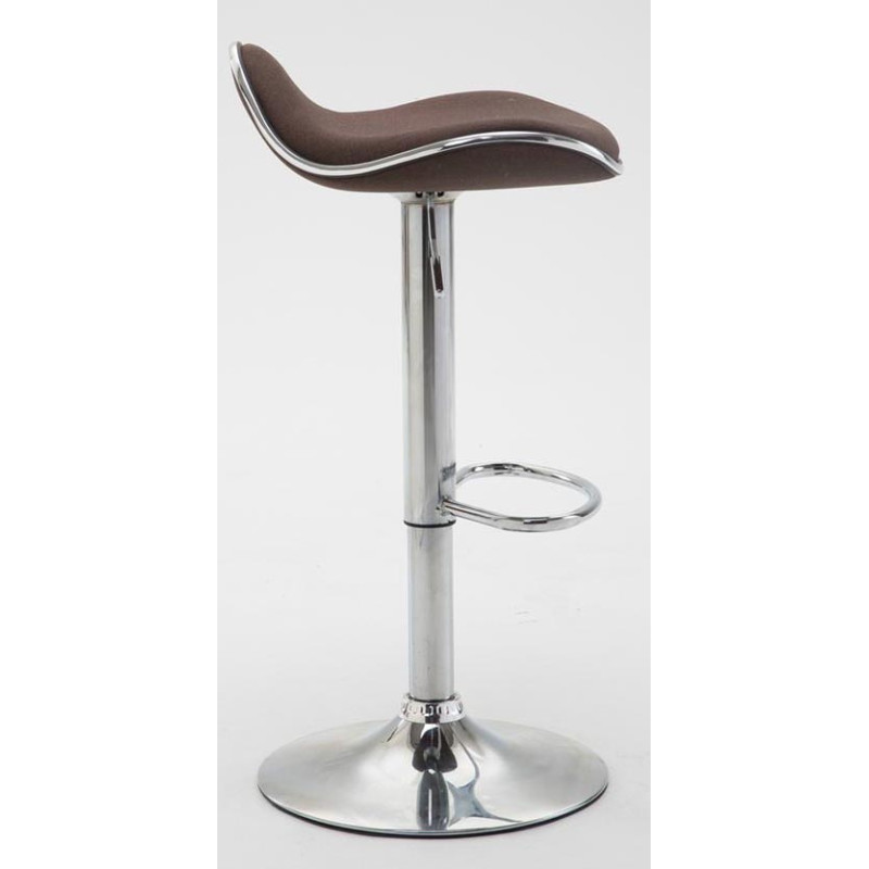 Ensemble de 2 tabourets de bar Shanghai en tissu marron C