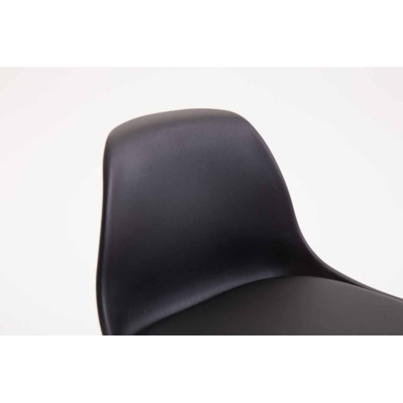 Lot de 2 tabourets de bar Kiel, en plastique, chromés/noirs