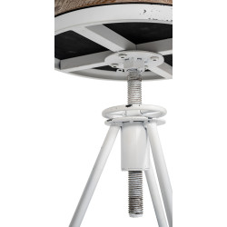 Juego de 2 taburetes de bar Karla blanco antiguo