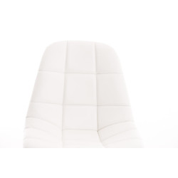 Chaise de bureau Emil, cuir artificiel blanc