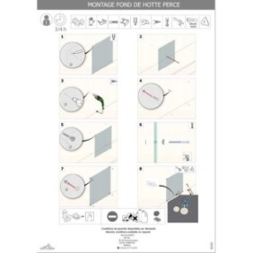 Saint-Gobain Fond de hotte en verre TRANSPARENT 45x60